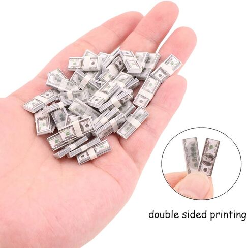 Miniature Doll Accessories 400Pcs 1:12 Scale Mini Money Miniature Playing Card Mini Wine Bottles Set Model for Tiny Doll House Accessories,Action Figure Scene Props,DIY Craft Projects in Saudi Arabia