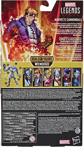 Marvel Classic Hasbro Legends Series 6 "Action Action Figure Toy Cannonball Toy (مجموعة X-Men/X-Force)-مع جزء Wendigo Build-A-Figure ، Brown/A in Saudi Arabia