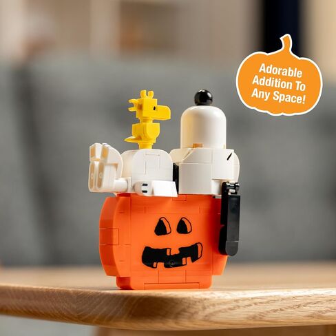 الفول السوداني Snoopy على مجموعة لبناء قرع القرع ، 112 قطعة | DIY Halloween & Fall Block Kit Shotgiving Gack-O’lantern Display ، Décor القابلة للتحصيل وهدية موسمية للأطفال والكبار ، الأعمار 8+ in Saudi Arabia