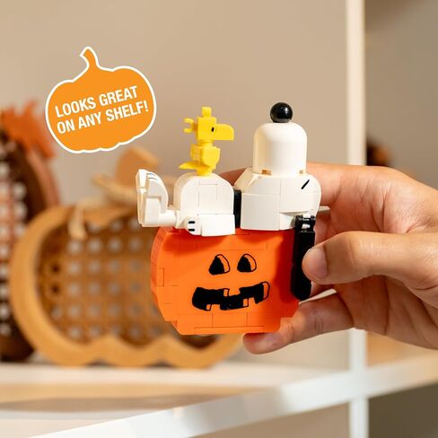 الفول السوداني Snoopy على مجموعة لبناء قرع القرع ، 112 قطعة | DIY Halloween & Fall Block Kit Shotgiving Gack-O’lantern Display ، Décor القابلة للتحصيل وهدية موسمية للأطفال والكبار ، الأعمار 8+ in Saudi Arabia