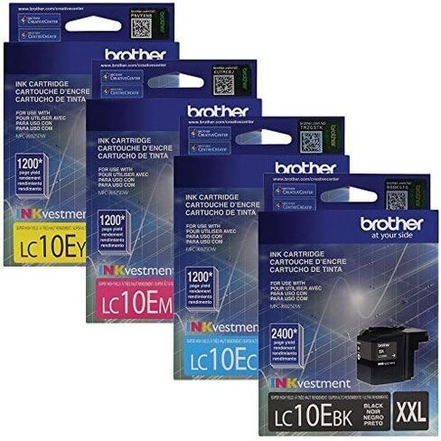 Brother LC10EBK ، LC10EC ، LC10EM ، LC10EY Super High Livers XL Black و Cyan Magenta و Yellow -ink -Cartridge in Saudi Arabia