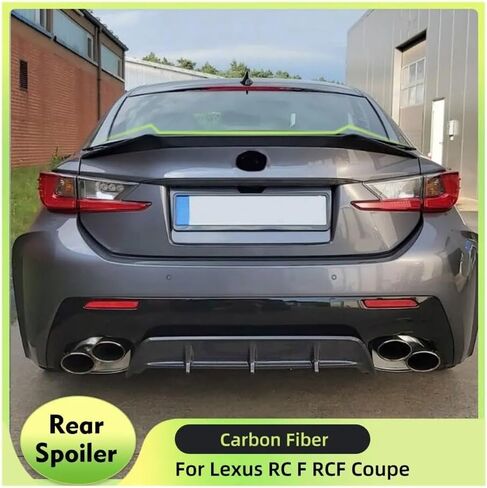 أجنحة المفسد الجذع الخلفي متوافقة مع Lexus RC F RCF Coupe 2-Door 2015 2016 2017 2018 Car Racing Spoiler Tail Lid Wing Wing Lip Carbon Carbon in Kuwait