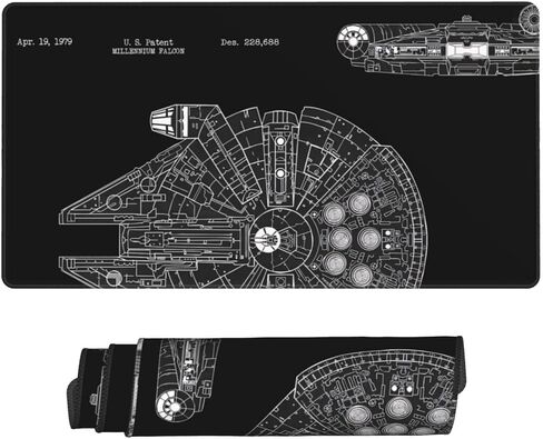 Mouse Pad Desk Mat Gaming كبير لوحة مفاتيح لطيفة سطح مكتب كمبيوتر محمول أسود XXL عملاق طويل رائع تصميم فريد من نوعه للنساء الفتيات الأولاد اللاعب Mousepad كبير الحجم in Kuwait
