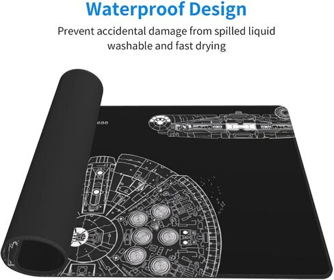 Mouse Pad Desk Mat Gaming كبير لوحة مفاتيح لطيفة سطح مكتب كمبيوتر محمول أسود XXL عملاق طويل رائع تصميم فريد من نوعه للنساء الفتيات الأولاد اللاعب Mousepad كبير الحجم in Kuwait
