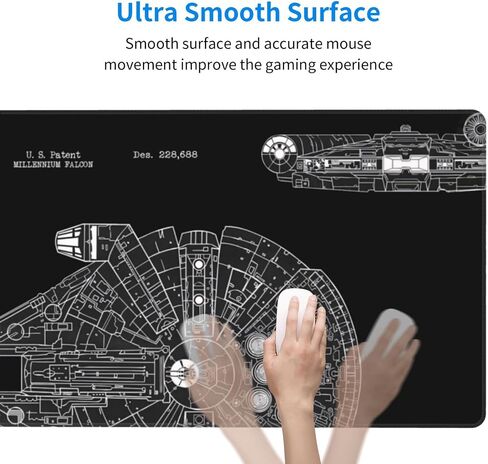 Mouse Pad Desk Mat Gaming كبير لوحة مفاتيح لطيفة سطح مكتب كمبيوتر محمول أسود XXL عملاق طويل رائع تصميم فريد من نوعه للنساء الفتيات الأولاد اللاعب Mousepad كبير الحجم in Kuwait