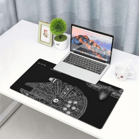 Mouse Pad Desk Mat Gaming كبير لوحة مفاتيح لطيفة سطح مكتب كمبيوتر محمول أسود XXL عملاق طويل رائع تصميم فريد من نوعه للنساء الفتيات الأولاد اللاعب Mousepad كبير الحجم in Kuwait