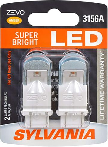 سيلفانيا - لمبة بيضاء 3156 ZEVO LED - لمبة LED ساطعة، مثالية لأضواء الجري أثناء النهار (DRL) والأضواء الاحتياطية/الخلفية (تحتوي على لمبتين) in Kuwait
