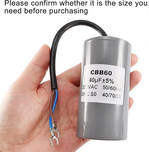 MECCANIXITY CBB60 مكثف تشغيل 30 فائق التوهج 250 فولت تيار متردد 2 أسلاك 50/60 هرتز محرك أسطواني تشغيل مكثف 96 × 50 مم مع محطة لمضخة مياه ضاغط الهواء in Kuwait