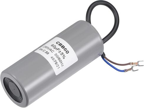 MECCANIXITY CBB60 Run Capacitor 30uF 250V AC 2 Wires 50/60Hz Cylinder Motor Running Capacitor 96x50mm with Terminal for Air Compressor Water Pump in Saudi Arabia