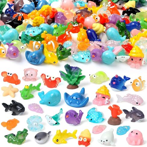 150 PCS MINI RESIN TIMUTS MINIATURE TOPURINES 30 STYLES OCEAN TIPE RESIN AGOURES BROK INTIONINGS MINI Animals Decord Decor in Saudi Arabia