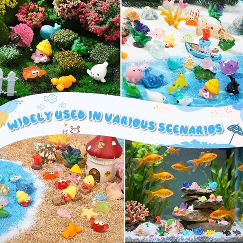150 PCS MINI RESIN TIMUTS MINIATURE TOPURINES 30 STYLES OCEAN TIPE RESIN AGOURES BROK INTIONINGS MINI Animals Decord Decor in Saudi Arabia