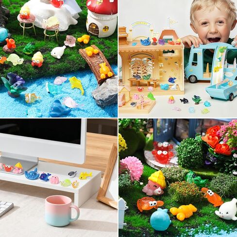 150 PCS MINI RESIN TIMUTS MINIATURE TOPURINES 30 STYLES OCEAN TIPE RESIN AGOURES BROK INTIONINGS MINI Animals Decord Decor in Saudi Arabia