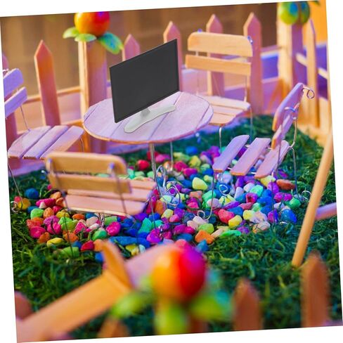MERRYHAPY MINIATURE محاكاة شاشة مسطحة طراز تلفزيوني طراز خفيف الوزن ديكور الأثاث المصغر لملحقات Dollhouse Playhouse in Kuwait