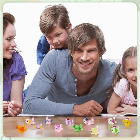 30 Pcs Mini Resin Axolotl 6 Styles Luminous Small Axolotl Miniature Animal Figurine Luminous Mini Resin Animal Party Favors for DIY Garden Landscape Decoration in Kuwait