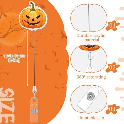Yexiya 15 Pieces Christmas Cool Holiday Acrylic Nurse Badge Reel Thanksgiving Halloween Retractable Badge Holder ID Name Badge Holder with Clip for Doctors Nurses Teachers Office Supplies in Saudi Arabia