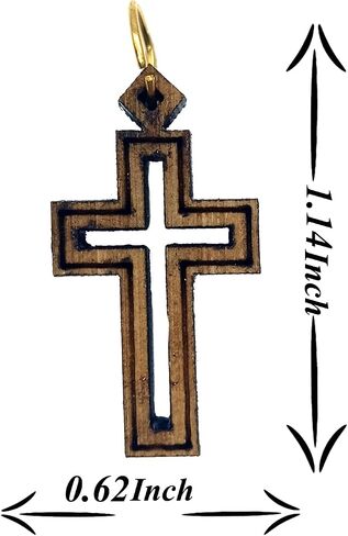Zuluf Olive Wood Crosses, Holy Land Crosses, Small Olive Wood Necklace Crosses 50 PCS, Wooden Crosses. PEN228 in Saudi Arabia