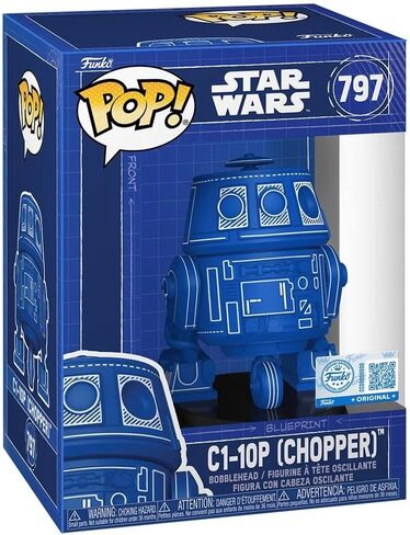Funko Star Wars C1-10p Chopper Blueprint Pop Vinyl Figure #797 ، Entertainment Earth Exclusive ، 3.75 بوصة in Saudi Arabia