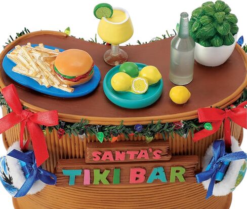 قسم 56 أحلام محتملة سانتا بجوار Sea Tiki Bar Lit Set ، 13 بوصة ، متعدد الألوان in Saudi Arabia