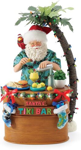 قسم 56 أحلام محتملة سانتا بجوار Sea Tiki Bar Lit Set ، 13 بوصة ، متعدد الألوان in Saudi Arabia