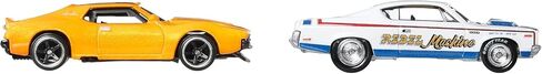 Hot Wheels Premium 2 Pack - '71 AMC Javelin/AMC Machine Machine Manicar Minicar 3 سنوات و Multi JBL06 in Saudi Arabia