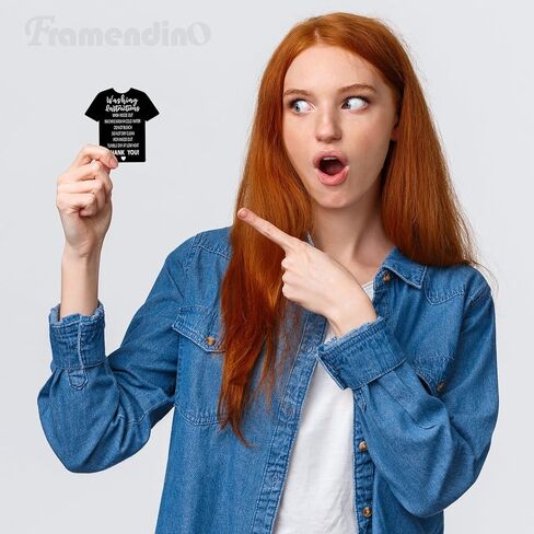Framendino ، 250 Back T-Thirt Washing Cards T Hirts Cleaning Care Guide Tags for Small Business 3.54x3.54 inch in Saudi Arabia