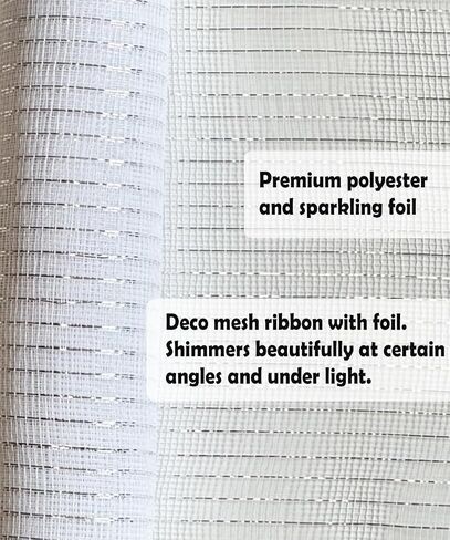 Red Metallic Deco Mesh Ribbon Roll 10 inch x 30 feet (10 Yards) for Christmas Tree, Wreaths, Swags, Garland, Holiday Decorations Glitter Foil Gift Wrapping Craft in Saudi Arabia