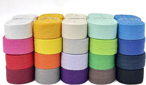 ألوان شريط تويلي القطن - 100 ياردة × 5/8inch ، 20 لونا من الأشرطة الشريط متعرجة الشريط للخياطة ، الحرف اليدوية ، العلاقات ، الملصقات ، حواف الزخرفة الزخرفية ، DIY ، الملابس ، تقليم النسيج in Kuwait