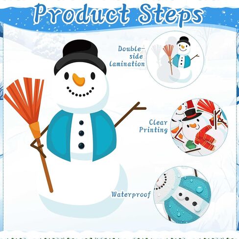 78 Pcs Snowman Bulletin Board Decorations Winter Classroom Decorations with Glue Points Snowflake Cutouts Christmas DIY Bulletin Board for Xmas Holiday School Wall Door Decoration(Winter) in Saudi Arabia