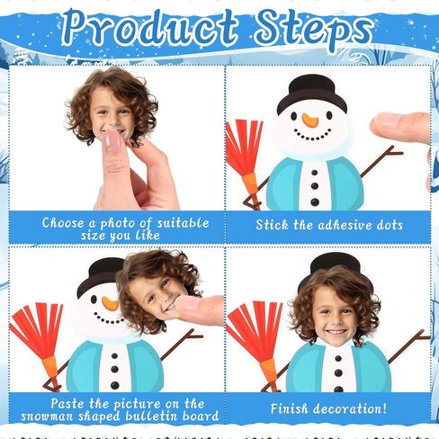78 Pcs Snowman Bulletin Board Decorations Winter Classroom Decorations with Glue Points Snowflake Cutouts Christmas DIY Bulletin Board for Xmas Holiday School Wall Door Decoration(Winter) in Saudi Arabia