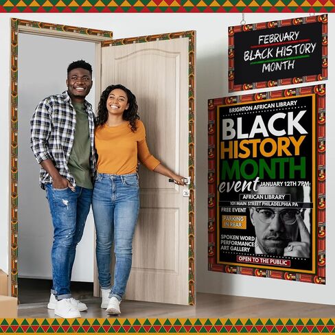 72ft Black History Month Bulletin Board Border Kente Cloth Classroom Decorations Two-Sided Trim Paper for African American Celebration Party School Windows Wall Door in Saudi Arabia