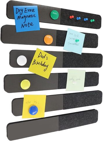 6Pcs Magnetic Bulletin Strip & Felt Bulletin Board Strip 0.5 Inch Thick Self-Adhesive Pin Board Memo Board Strip for Home Office Classroom Wall in Kuwait