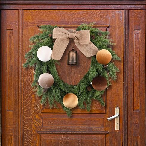 Christmas Tree Ornaments Velvet Balls - Pack of 15pcs Shatterproof Xmas Bulbs Decorations Set - Multicolor Green Brown Neutral, 80mm 3.15 inch in Saudi Arabia