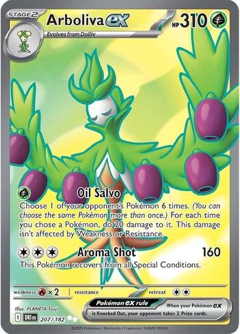Pokemon - Arboliva ex 207/182 – Destined Rivals – Full Art – Ultra Rare – Foil Pokemon Card in Saudi Arabia