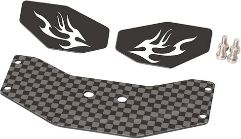 RC Rear Wing, Spoiler Parts, Lightweight Easily Install, Truck DIY with Screw, Accessories Replacement, Carbon Fiber, Black in Kuwait