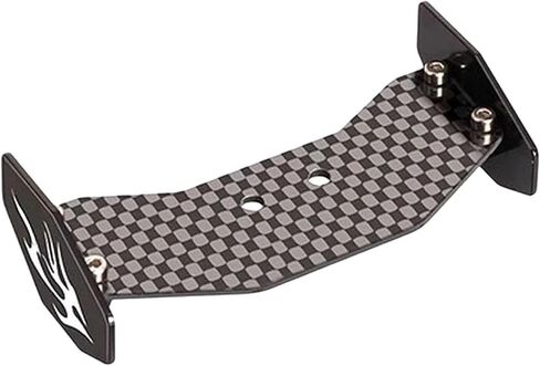 RC Rear Wing, Spoiler Parts, Lightweight Easily Install, Truck DIY with Screw, Accessories Replacement, Carbon Fiber, Black in Kuwait