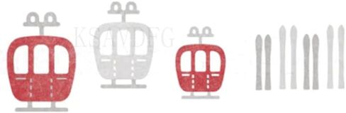 Cable Car Ski Board Die Cuts DIY Sewing Metal Cutting Dies for Handmade Card Making Stencils Festivals Scrapbooking Album Paper Craft Template in Kuwait