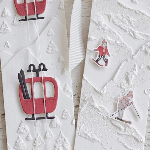 Cable Car Ski Board Die Cuts DIY Sewing Metal Cutting Dies for Handmade Card Making Stencils Festivals Scrapbooking Album Paper Craft Template in Kuwait