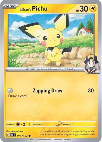 Pokemon - Ethan’s Pichu 071/182 – Destined Rivals – Pokemon Single Card in Saudi Arabia