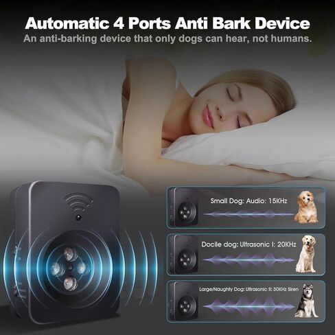 جهاز التحكم في اللحاء بالموجات فوق الصوتية النهائية للكلاب - 50 قدمًا عن بُعد وأوضاع استشعار تلقائية | رادع مضاد للركض أداة التدريب عن بُعد باليد | توقف عن الإفراط في النباح بشكل إنساني in Kuwait