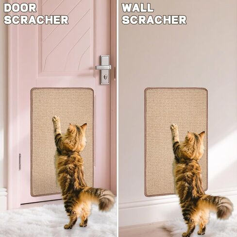 2 PCS Cat Scratcher Mat Natural Sisal Cat Scratch Pad الداخلية للأرضية الأفقية والقطط الجدارية سجادة وسادة وسادة حماية السجاد والأرائك in Saudi Arabia
