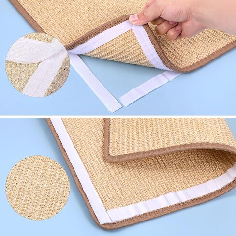 2 PCS Cat Scratcher Mat Natural Sisal Cat Scratch Pad الداخلية للأرضية الأفقية والقطط الجدارية سجادة وسادة وسادة حماية السجاد والأرائك in Saudi Arabia