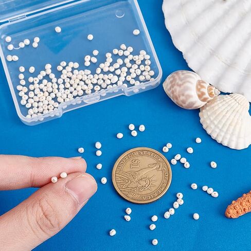 PH PandaHall 200pcs Freshwater Pearl Beads, 1.5~3mm Potato Shape Pearls Small Natural Pearls Loose Spacer Beads for Jewelry Making Beading Earrings Bracelets Necklaces Making DIY Crafts in Saudi Arabia