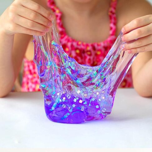 DICOSMETIC 80G 4 Colors Crispy Bingsu Beads Iridescent Soft Straw Tube Beads 3D Glitter Plastic Bead Assortment Crunchy Slime Microbeads Supplies, 1 Color/Bag in Saudi Arabia