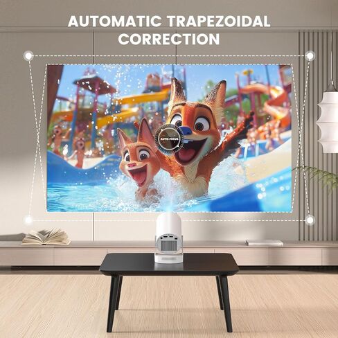 Mini Projector,Support 4K with Bluetooth 5.4 WIFI6, 5watt Sound Base Speaker,160 ANSI, Android 11,210° Rotation, Auto Keystone Correction Video Projector HY300 ULTRA in Kuwait