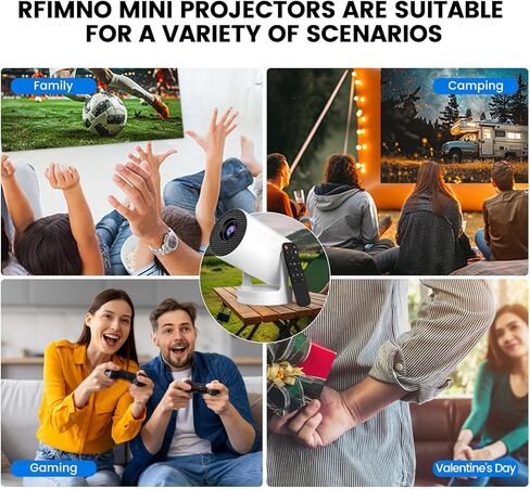 Mini Projector,Support 4K with Bluetooth 5.4 WIFI6, 5watt Sound Base Speaker,160 ANSI, Android 11,210° Rotation, Auto Keystone Correction Video Projector HY300 ULTRA in Kuwait