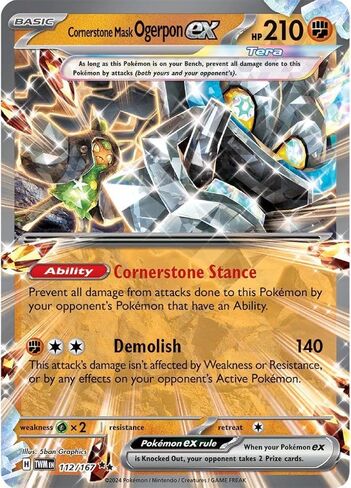 Pokemon - Cornerstone Mask Ogerpon ex 112/167 – Twilight Masquerade - Single Card in Saudi Arabia