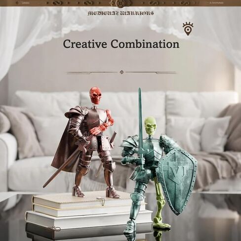 T13 Action Figure Set ، Acture Knight Action Figures ، Fknight Action Actures ، Dummy 13 ، Lucky 13 Figure Action Figure （التجميع المطلوب） (B-Silver Skull Knight) in Saudi Arabia