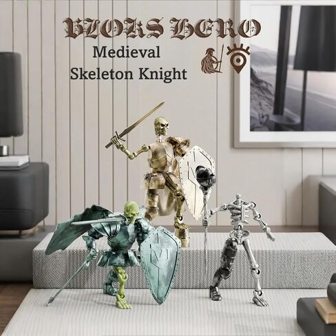 T13 Action Figure Set ، Acture Knight Action Figures ، Fknight Action Actures ، Dummy 13 ، Lucky 13 Figure Action Figure （التجميع المطلوب） (B-Silver Skull Knight) in Saudi Arabia
