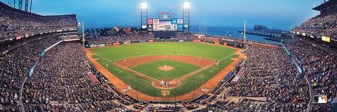 روائع 1000 قطعة رياضية بانوراما - MLB San Francisco Giants Center عرض Panoramic - 13 "x39" in Saudi Arabia