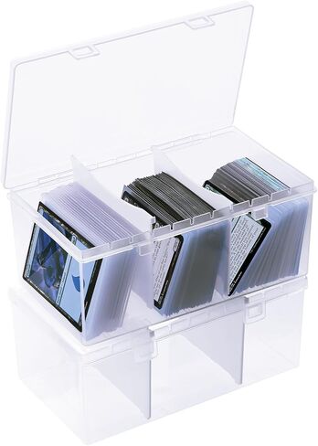 Toploader Storage Box for 100 + 3" x 4" 35pt Rigid Card,Trading Card Storage Box with Dividers for 500+ Baseball Card Case,Playing Card Case for MTG, Sport Cards,Game Cards 1 PACK in Kuwait